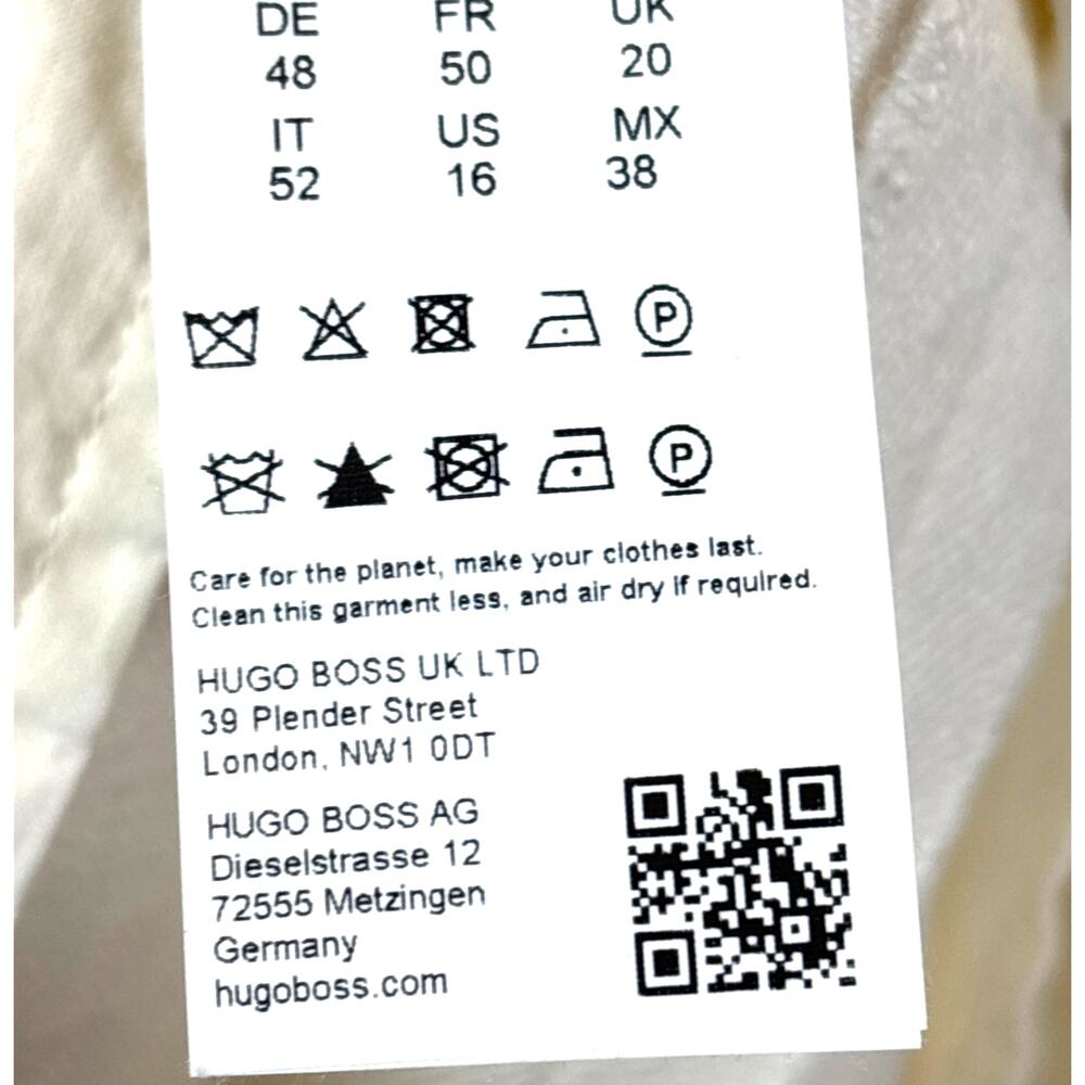 Hugo Boss Womens 16 Plus White Tapito Wide-Leg Designer Dress Trousers NEW - Picture 6 of 6